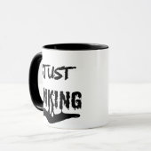 Nur schwarze Typografie zu malen Tasse (Vorderseite Links)