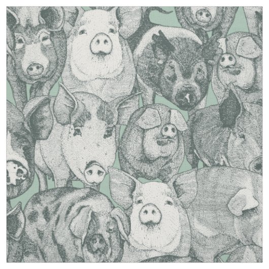 nur Schweine Balsam Enteneier Stoff (Muster)