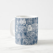 nur Schweine Kobalt Denim Kaffeetasse (Vorderseite Links)