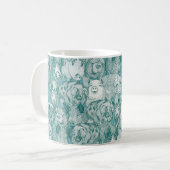 nur Schweine Viridian Türkis Kaffeetasse (Vorderseite Links)