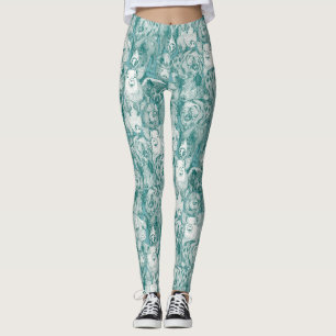 nur Schweine viridian Türkis Leggings