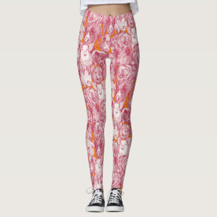 nur Schweine viva magenta satsuma Leggings