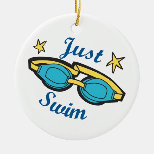 Nur schwimmen keramik ornament (Vorne)