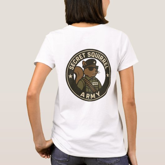 NUR SECRET SQUIRREL ARMY LOGY T-Shirt (Rückseite)