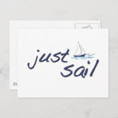 Nur segeln postkarte (Vorne/Hinten)