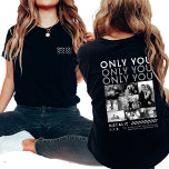 Nur Sie Foto Collage Picture Shirt für Boyfriend<br><div class="desc">Zeige deinem Freund, wie viel er dir mit dem Shirt "Only You Foto Collage Picture" bedeutet. Dieses benutzerdefinierte Shirt lasse Ihnen, eine personalisierte Collage aus Foto zu entwerfen und Ihre bevorzugten Erinnerungen zusammen zu zeigen. Mit dem Print-Design auf der Rückseite werden Ihre Fotos schön dargestellt, sodass dieses Shirt zu einem...</div>