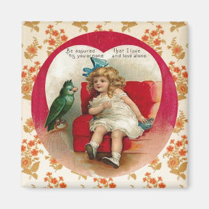 Nur Sie i-Liebe-Vintager Grafik-Gewohnheits-Magnet Magnet