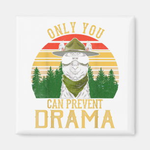 Nur Sie können das Drama Llama Camping Vintag F ve Magnet