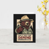 Nur Sie können Demokratie verteidigen - gegen Auto Karte (Gelbe Blume)