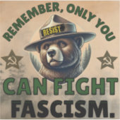 Nur Sie können den Faschismus bekämpfen - Vinyl St Aufkleber (Vorderseite)