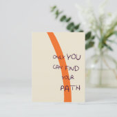 Nur Sie können Ihren Pfad inspirierend Angebot fin Postkarte (Stehend Vorderseite)