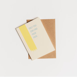 Nur Sie können Ihren Pfad inspirierend Angebot fin Postkarte
