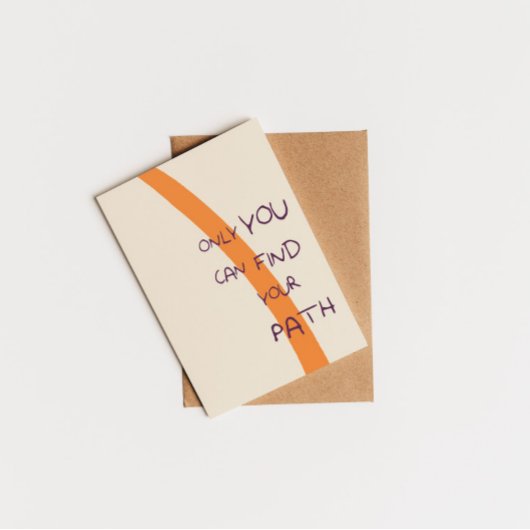 Nur Sie können Ihren Pfad inspirierend Angebot fin Postkarte