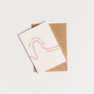 Nur Sie können Ihren Pfad inspirierend Angebot fin Postkarte