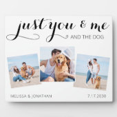 Nur Sie mich und der Hund Custom Foto Collage Fotoplatte (Vorderseite)