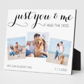 Nur Sie mich und der Hund Custom Foto Collage Fotoplatte (Seite)