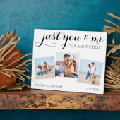 Nur Sie mich und der Hund Custom Foto Collage Fotoplatte (Seite)