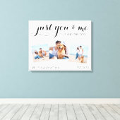 Nur Sie mich und der Hund Custom Foto Collage Leinwanddruck (Insitu (Holzboden))