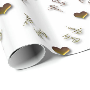 Nur Sie. Valentines-Liebemuster mit Herzen Geschenkpapier