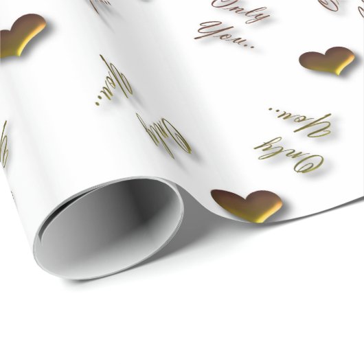 Nur Sie. Valentines-Liebemuster mit Herzen Geschenkpapier (Rolleneckpunkt)