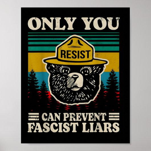 Nur Sie widerstehen, können faschistische Lügner v Poster (Vorne)