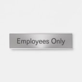 Nur Silver- und Schwarz-Text-Vorlage Türschild (Vorderseite )