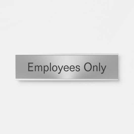 Nur Silver- und Schwarz-Text-Vorlage Türschild (Vorderseite )