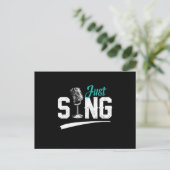 Nur Sing Choir Sängerin Musiker Gesang Musik Gesch Postkarte (Stehend Vorderseite)