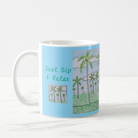 Nur Sip & Relax Palm Tree Grove Kaffeetasse (Links)