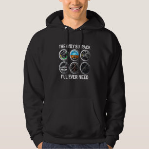 Nur Six Pack Pilot Flugzeug Flug USAF VET Hoodie