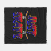 Nur Skate Skateboard Red Blue Skateboarder Fleecedecke (Vorderseite (Horizontal))