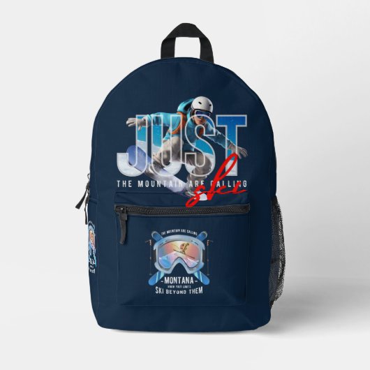 Nur Ski | Bedruckter Rucksack (Vorderseite)