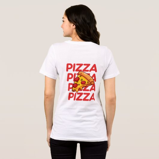 Nur Slice Vibes | Funny Pizza Lover Tri-Blend Shirt (Rückseite voll)