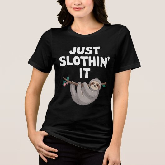 Nur Slothin" Tri-Blend Shirt (Vorderseite)