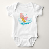 Nur Snoozin Pink Baby schlafen in Wolken Baby Strampler (Vorderseite)