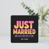 Nur so lange verheiratet so gut, frisch verheirate einladung (Stehend Vorderseite)