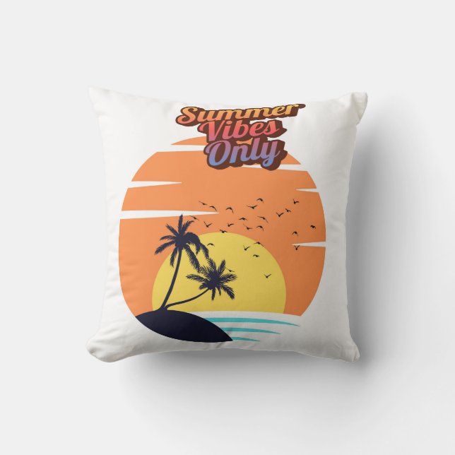 Nur Sommervibes Kissen (Vorderseite)