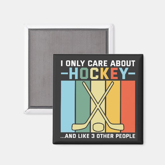 Nur Sorge um Hockey Magnet (Vorderseite/Rückseite)