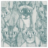 Nur Sphyx-Katzen Pinienhalblange Stoff (Nahaufnahme)