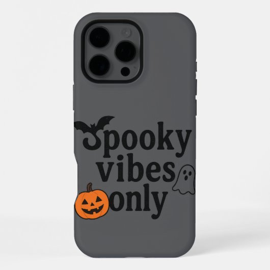 Nur Spooky Vibes 🎃 | Halloween-Sticker iPhone Hülle (Rückseite)