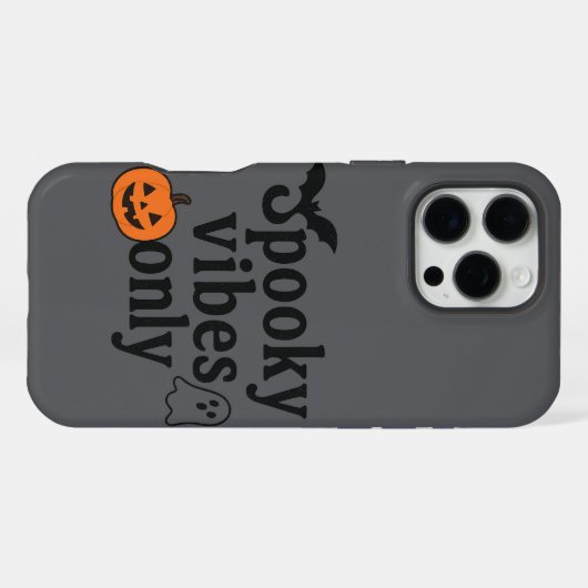 Nur Spooky Vibes 🎃 | Halloween-Sticker iPhone Hülle (Rückseite (Horizontal))