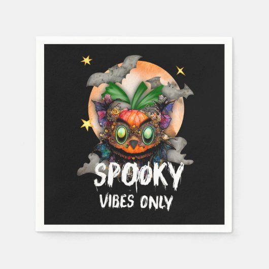 Nur Spooky Vibes Serviette (Vorderseite)
