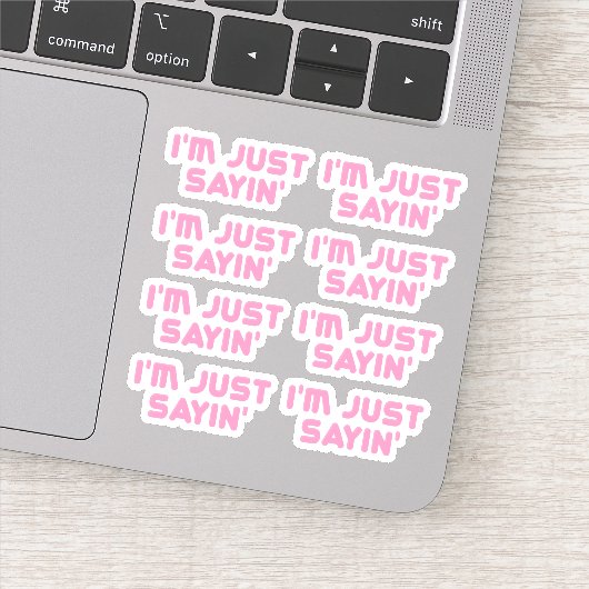 Nur Sprichwort Aufkleber (Detail)