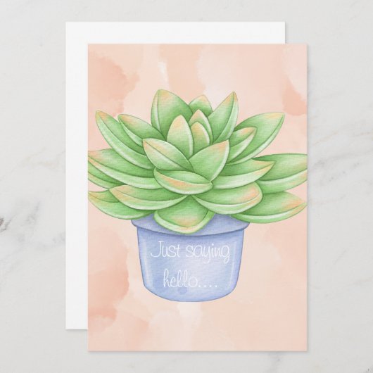 Nur Sprichwort Hallo...notcard Einladung (Vorne/Hinten)