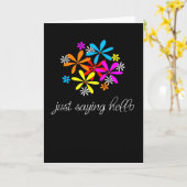 Nur Sprichwort hello Karte (Gelbe Blume)