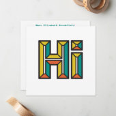 Nur Sprichwort Hi-Flatt-Note-Card in Gold, Grün, R Mitteilungskarte (Vorderseite/Rückseite Beispiel)