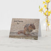 Nur Sprichwort Hi, niedlicher Chipmunk Miss You ca Karte (Gelbe Blume)