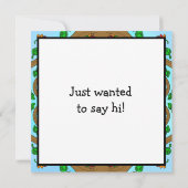 Nur Sprichwort Hi, Owl Mandala Handgezeichnete Kun Mitteilungskarte (Rückseite)