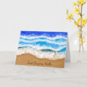 Nur Sprichwort Hi, Waves auf einem Sandstrand Karte (Gelbe Blume)