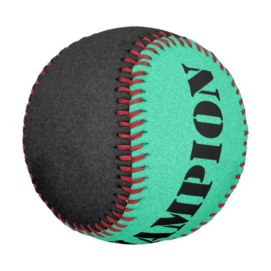 Nur Spritzer Farbe - Schwarz & Minze Baseball (Schrägansicht)